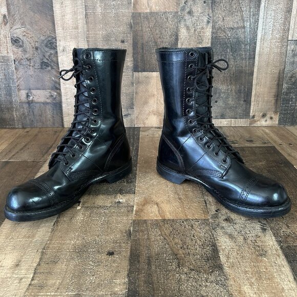 Corcoran 1500 Black Lace Up Jump Boots Mens 8.5 E - Picture 9 of 12
